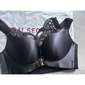 Floral Secrets Bra, Butterfly, Black, 32B